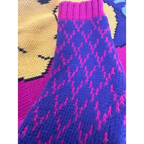 Disney Vintage Winnie the Pooh Baby Sweater 12 Months Pink Purple Knit Character - Picture 5 of 5